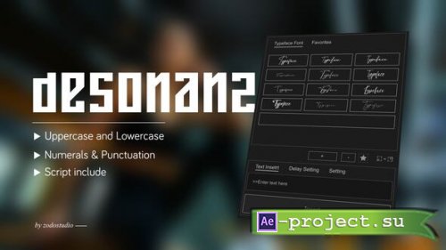 Videohive - Animated Typeface - Desonanz - 58673232 - Project for After Effects