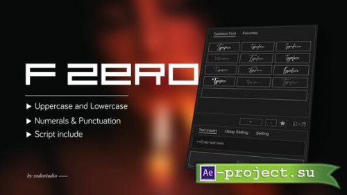 Videohive - Animated Typeface - FZero GX Menu Font - 58710382 - Project for After Effects