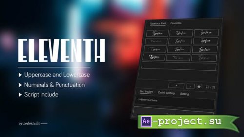Videohive - Animated Typeface - Eleventh Square - 58687048 - Project for After Effects