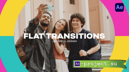 Videohive - Flat Transitions - 58654920 - Project for After Effects