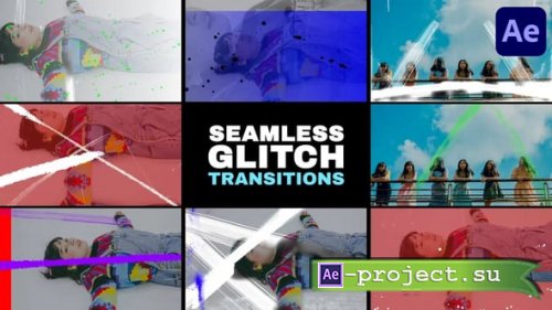 Videohive - Grunge Glitch Seamless Transitions for After Effects - 58645267 - Project for After Effects