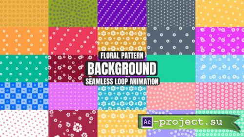 Videohive - Floral Pattern Back Ground Loop Animation - 58042024 - Project for After Effects