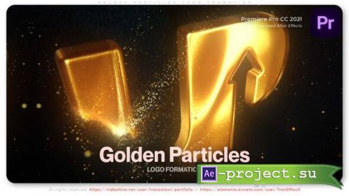 Videohive - Golden Particles Logo Formation - 58740289 - Premiere Pro Templates
