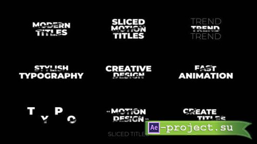 Videohive - Sliced Titles - 58676885 - Project for After Effects