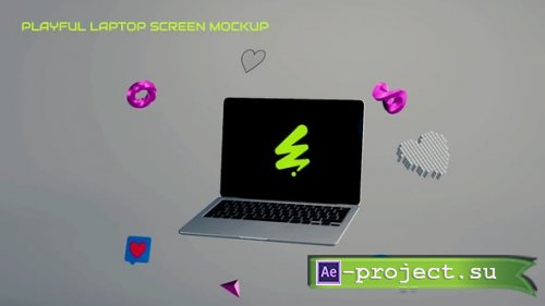 Videohive - Playful Laptop Screen Mockup - 58677806 - Project for After Effects