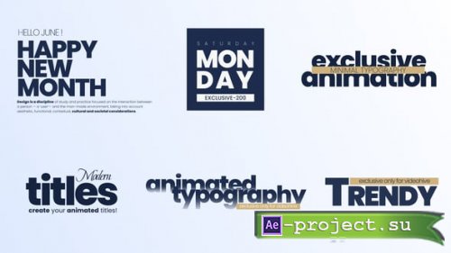 Videohive - Animated Titles - 58676641 - Project for After Effects
