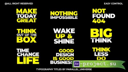 Videohive - Typography Titles | AE - 58692584 - Project for After Effects