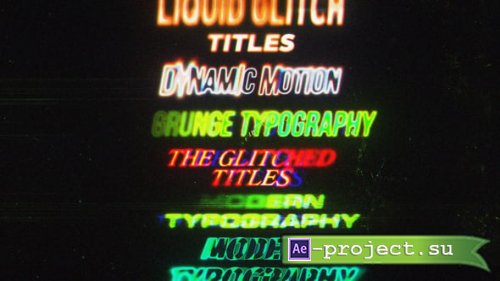 Videohive - The Glitch Titles - 58693543 - Project for After Effects