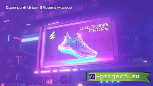 Videohive - Cyberpunk Urban Billboard Mockup - 58678135 - Project for After Effects