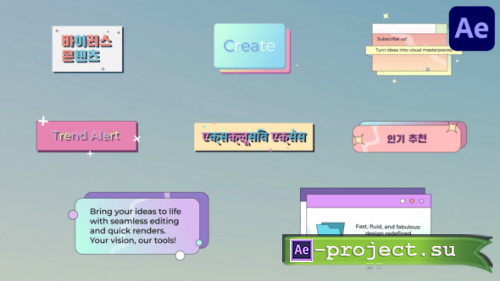 Videohive - Gradient Folder Pop Ups Titles for After Effects - 58688794 - Project for After Effects