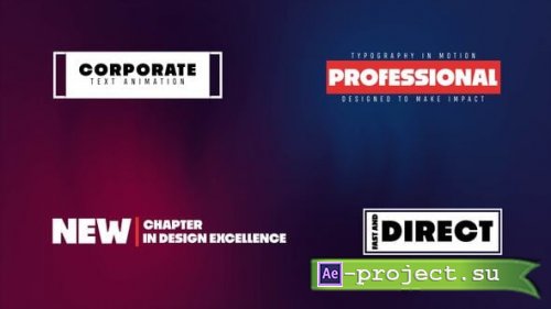 Videohive - Text Animations - 58710526 - Project for After Effects