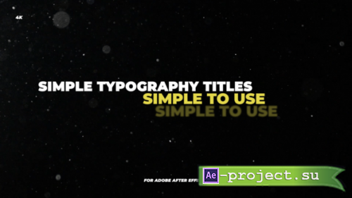 Videohive - Simple Typography Titles - 58183970 - Project for After Effects