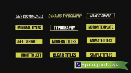 Videohive - Single text Titles - 56625577 - Project for After Effects