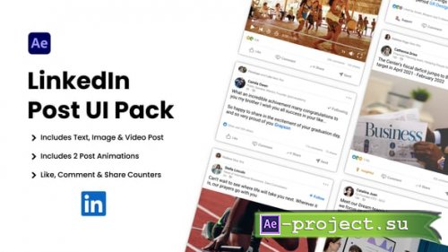 Videohive - LinkedIn Post UI Mockups - 37149785 - Project for After Effects