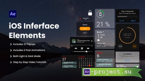 Videohive - Phone UI Elements - 38459382 - Project for After Effects