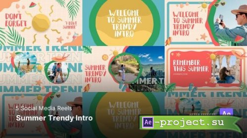 Videohive - Intro/Opening Video - Summer Trendy Intro After Effects Project Files - 58691490 - Project for After Effects