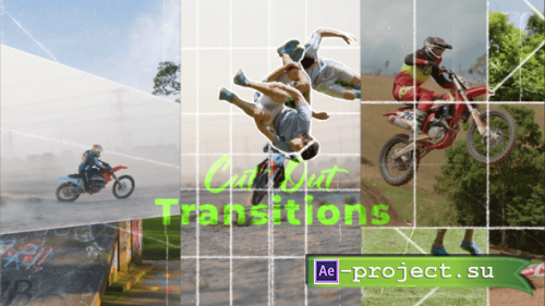 Videohive - Vertical Cut Out Transitions - 58693402 - Project for After Effects