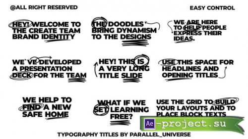 Videohive - Typography Titles V2.0 | AE - 58738771 - Project for After Effects