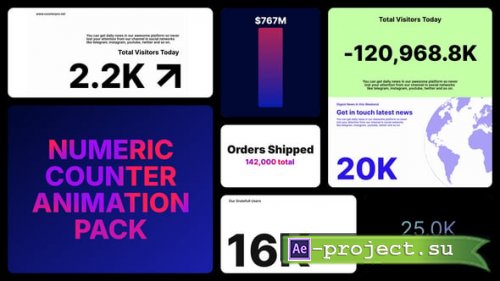 Videohive - Number Text Animation Counter - 58692599 - Project for After Effects