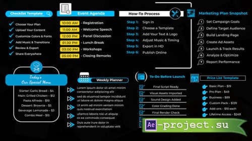 Videohive - Checklist &Planning Text List - 58163825 - Project for After Effects