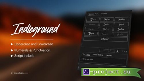 Videohive - Animated Typeface - Indieground - 58724468 - Project for After Effects