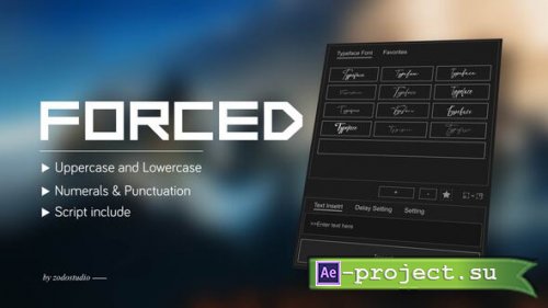 Videohive - Animated Typeface - Forced Square - 58724433 - Project for After Effects