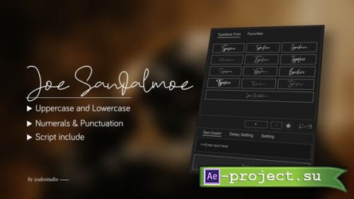 Videohive - Animated Typeface - Joe Sandalmoe - 58739183 - Project for After Effects