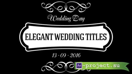 Videohive - Elegant Wedding Titles - 16225214 - Project for After Effects