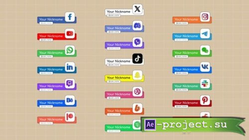 Videohive - Social Media Lower Thirds - 58748778 - Project for After Effects