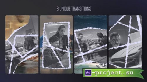 Videohive - Paper Cut Transitions Vertical  - 58775830 - Project for After Effects