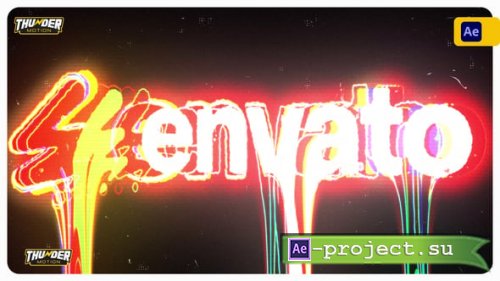 Videohive - Neon Drip Logo Reveal - 58762754 - Project for After Effects