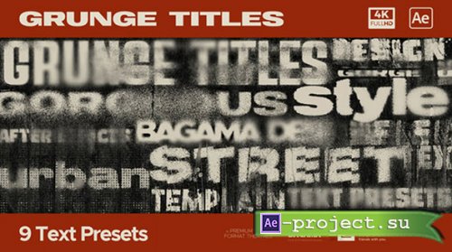 Videohive - Grunge Titles - Grunge Titles - 58739928 - Project for After Effects