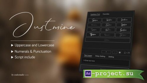 Videohive - Animated Typeface - Justmine - 58754864 - Project for After Effects