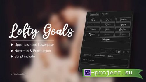 Videohive - Animated Typeface - Lofty Goals - 58780087 - Project for After Effects