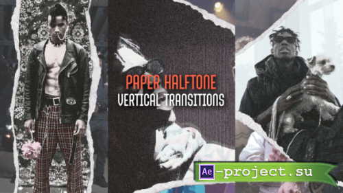 Videohive - Vertical Paper Halftone Transitions - 58746605 - Project for After Effects