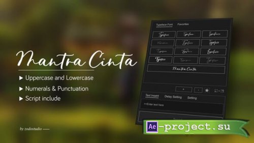 Videohive - Animated Typeface - Mantra Cinta - 58811715 - Project for After Effects