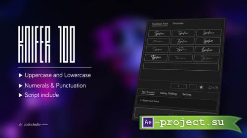Videohive - Animated Typeface - Knifer 100 - 58811716 - Project for After Effects