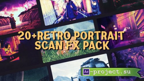 Videohive - Retro Portrait Scan FX  VHS Grunge Texture & Analog Frame Pack - 58793185