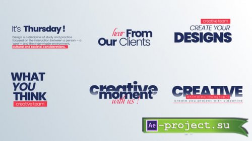 Videohive - Animated Titles - 58810285 - Project for After Effects