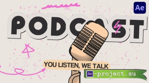 Videohive - Bold Outline Podcast Opener - 58810573 - Project for After Effects