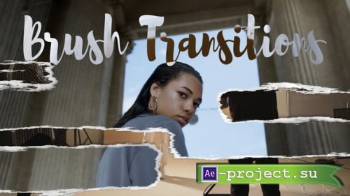 Videohive - Brush Transitions - 58809766 - Project for After Effects