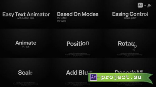 Videohive - Text Animator | Custom Easing Effects with Easy Controls for Unique Title Animations - 58843011