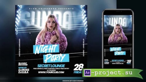 Videohive - Night Club Flyer v13 - 58655426 - Project for After Effects