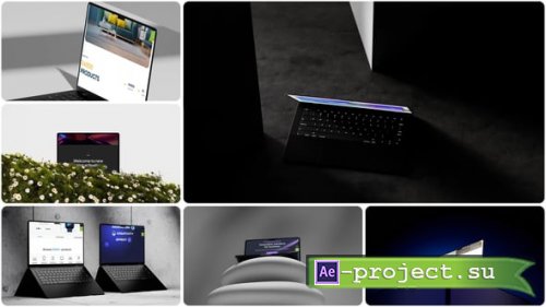 Videohive - Modern 3D MacBook Mockups Scene Kit  Minimal Laptop Display Templates for UI/UX Presentation - 58848439
