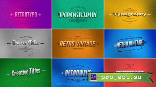 Videohive - Retro Vintage Titles vol.01 - 58841152 - Project for After Effects