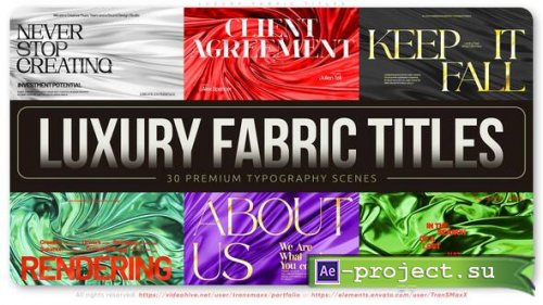 Videohive - Luxury Fabric Titles  Elegant Typography with Fabric Textures - 58811678