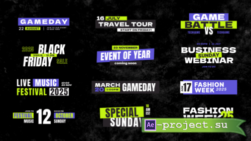 Videohive - Event Titles Pack / AE - 58847993 - Project for After Effects