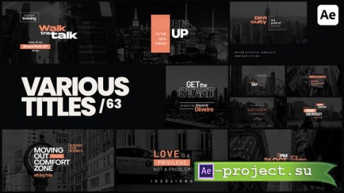 Videohive - Various Titles 63 - 58797073 - Project for After Effects
