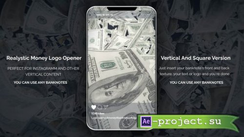 Videohive - Realistic Money Logo Opener For Instagram - 58842215 - Project for After Effects