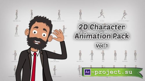 Videohive - 2D Character Animation Pack Vol 1 - 58827803 - Project for After Effects